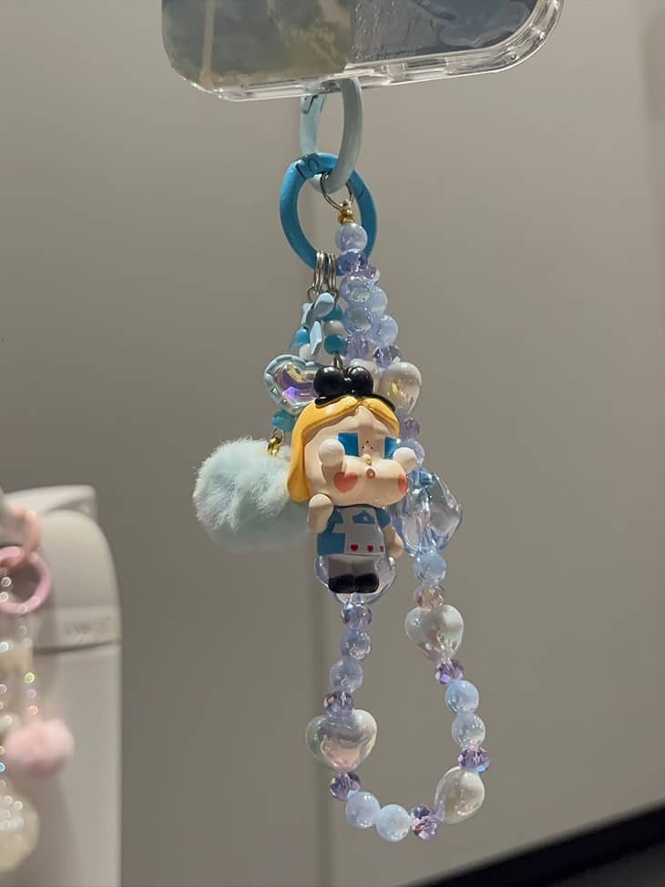 Blue Fluffy Crystal Crybaby Charm