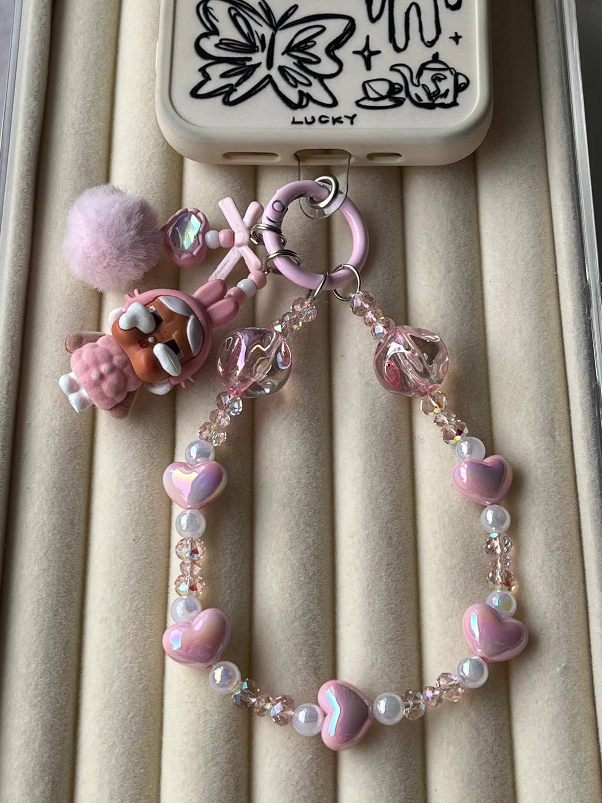 Pink Fluffy Crystal Crybaby Charm 1st image