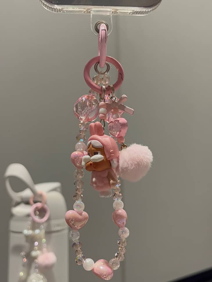 Pink Fluffy Crystal Crybaby Charm